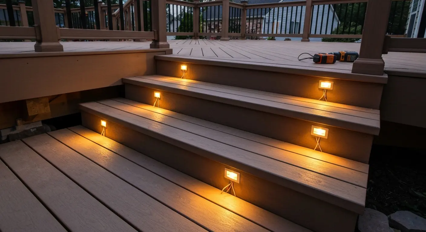 Deck lighting installation