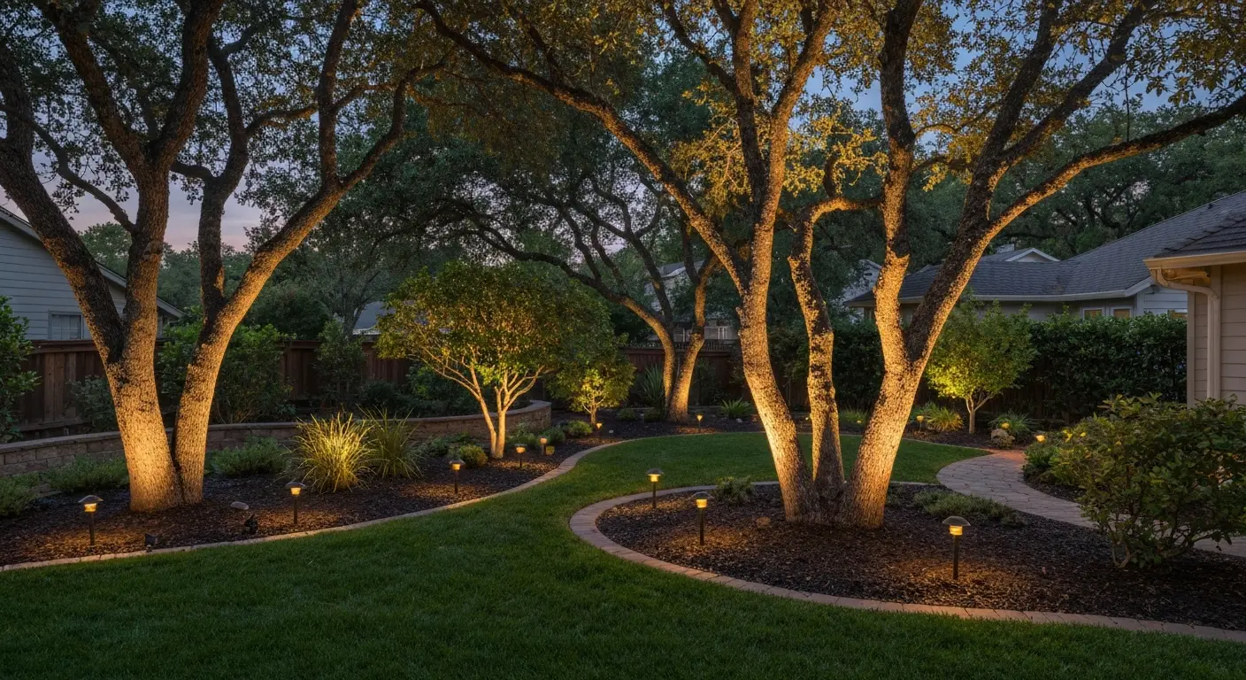 Landscape lighting installation