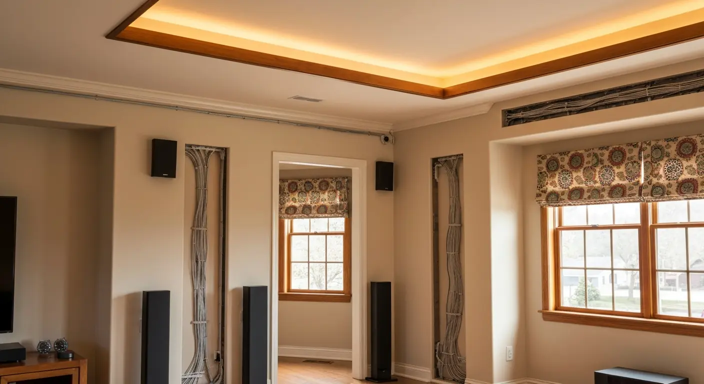 Audio speaker and entertainment system wiring