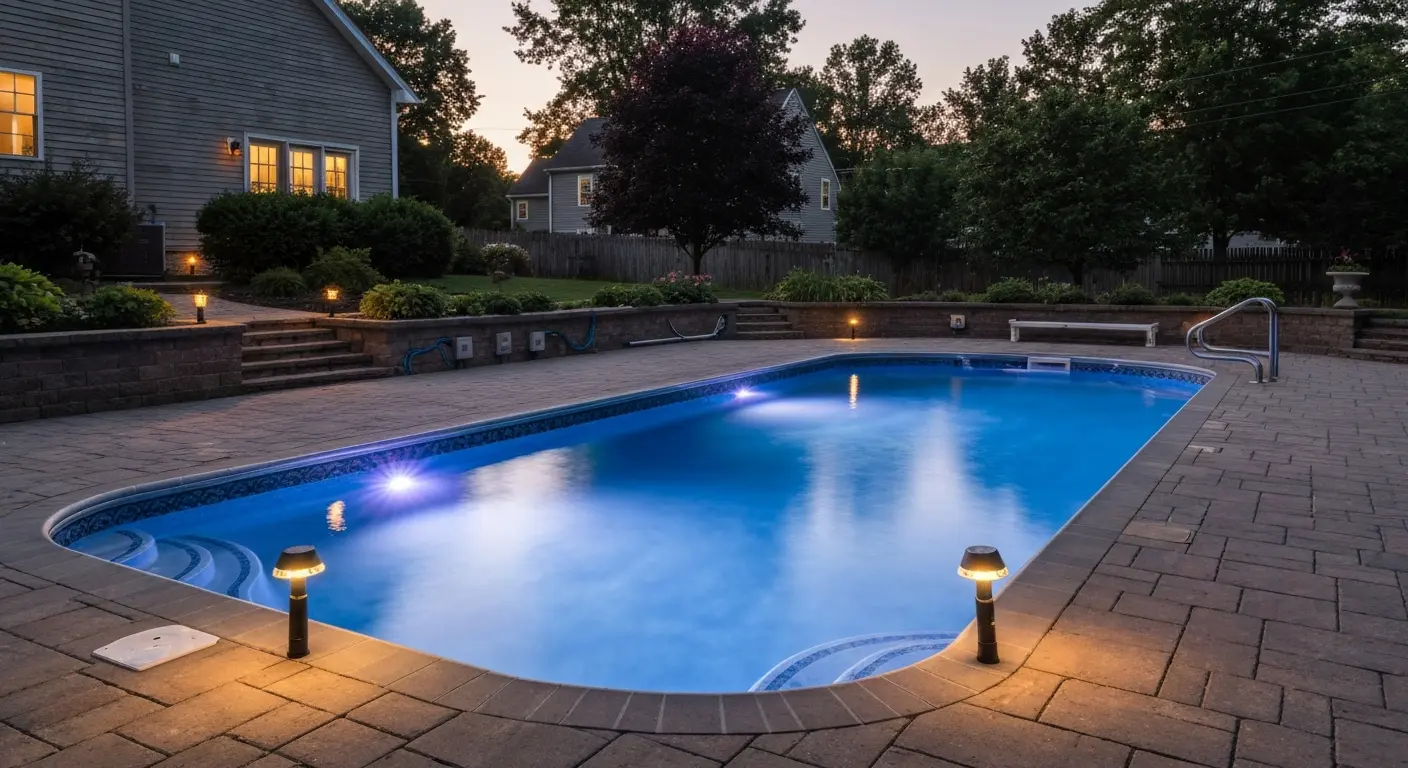 Pool lighting installation
