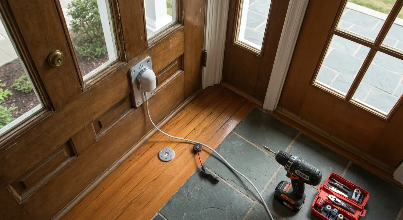 Door sensor installation