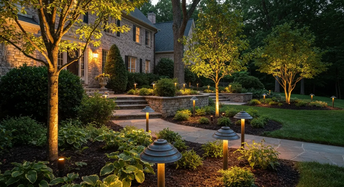 Landscape lighting installation