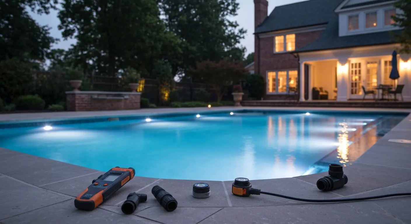 Pool lighting installation