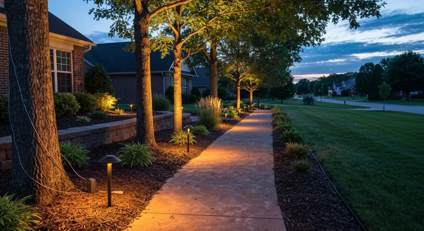 Landscape lighting installation