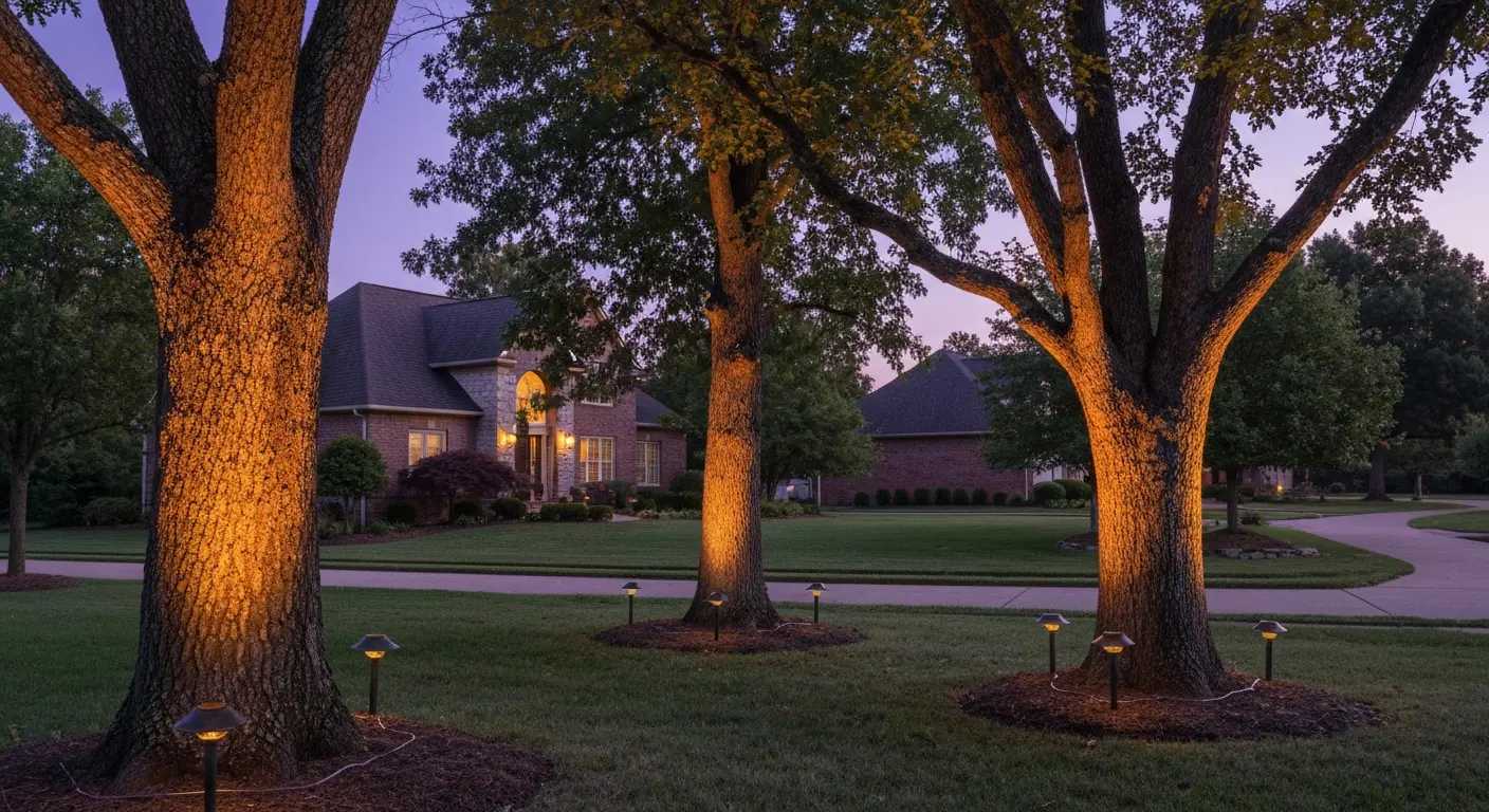 Landscape lighting installation