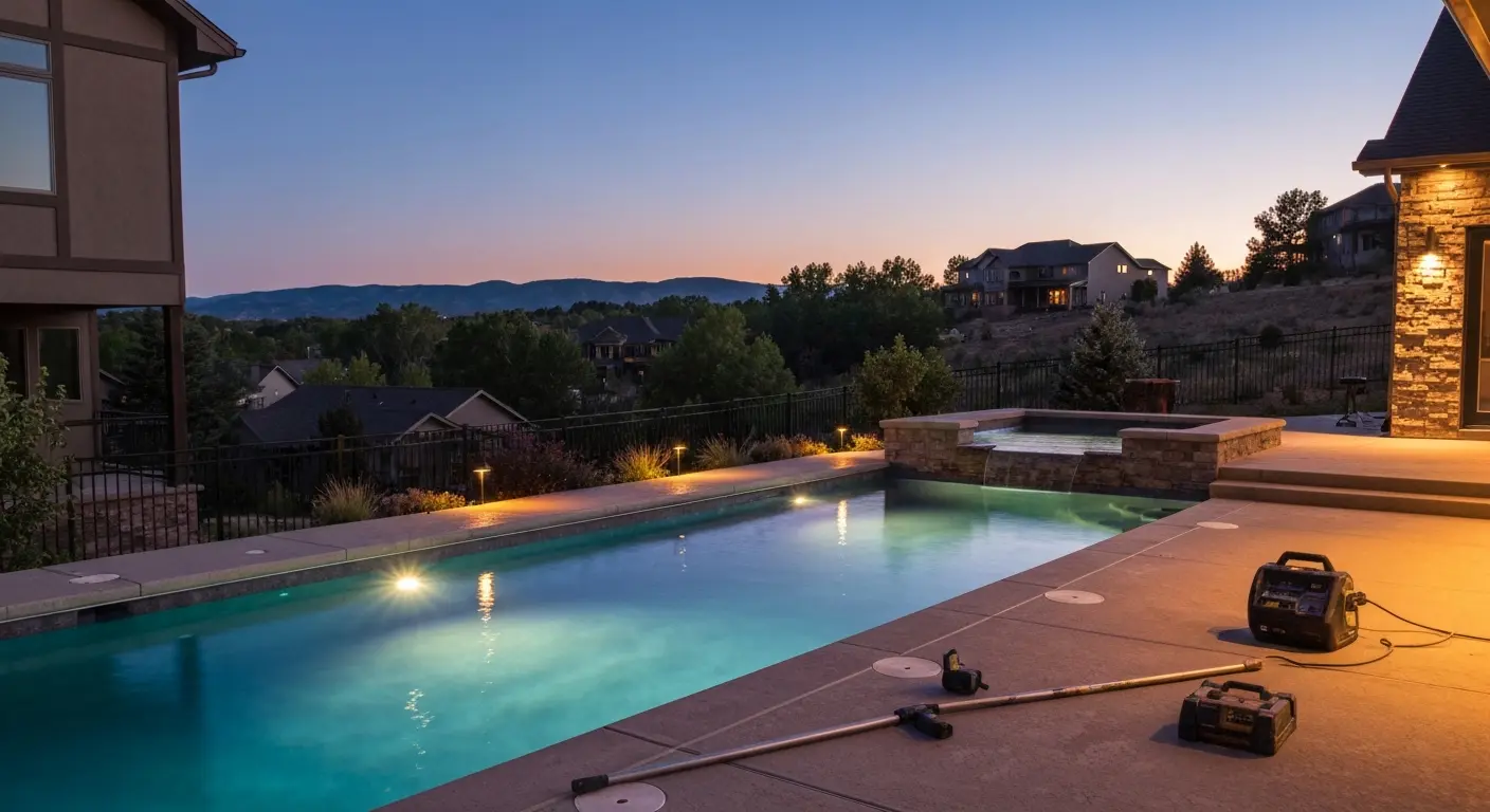 Pool lighting installation