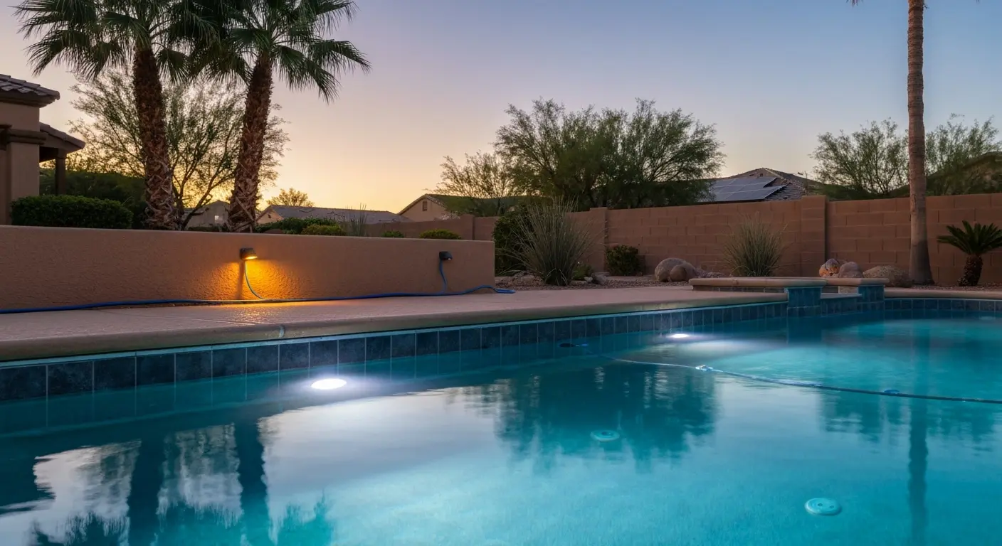 Pool lighting installation