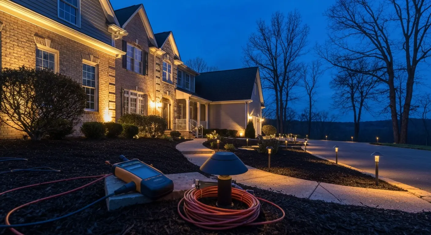 Landscape lighting installation