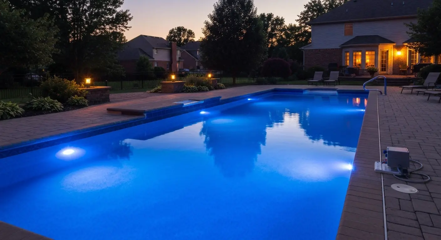 Pool lighting installation Fort Mitchell backyard