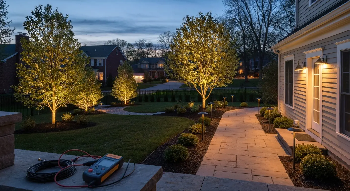 Landscape lighting installation Fort Mitchell