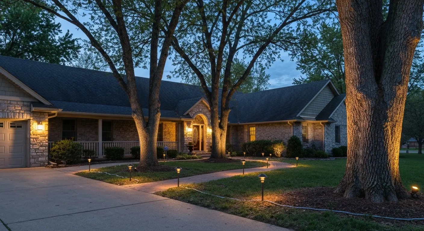 Landscape lighting installation