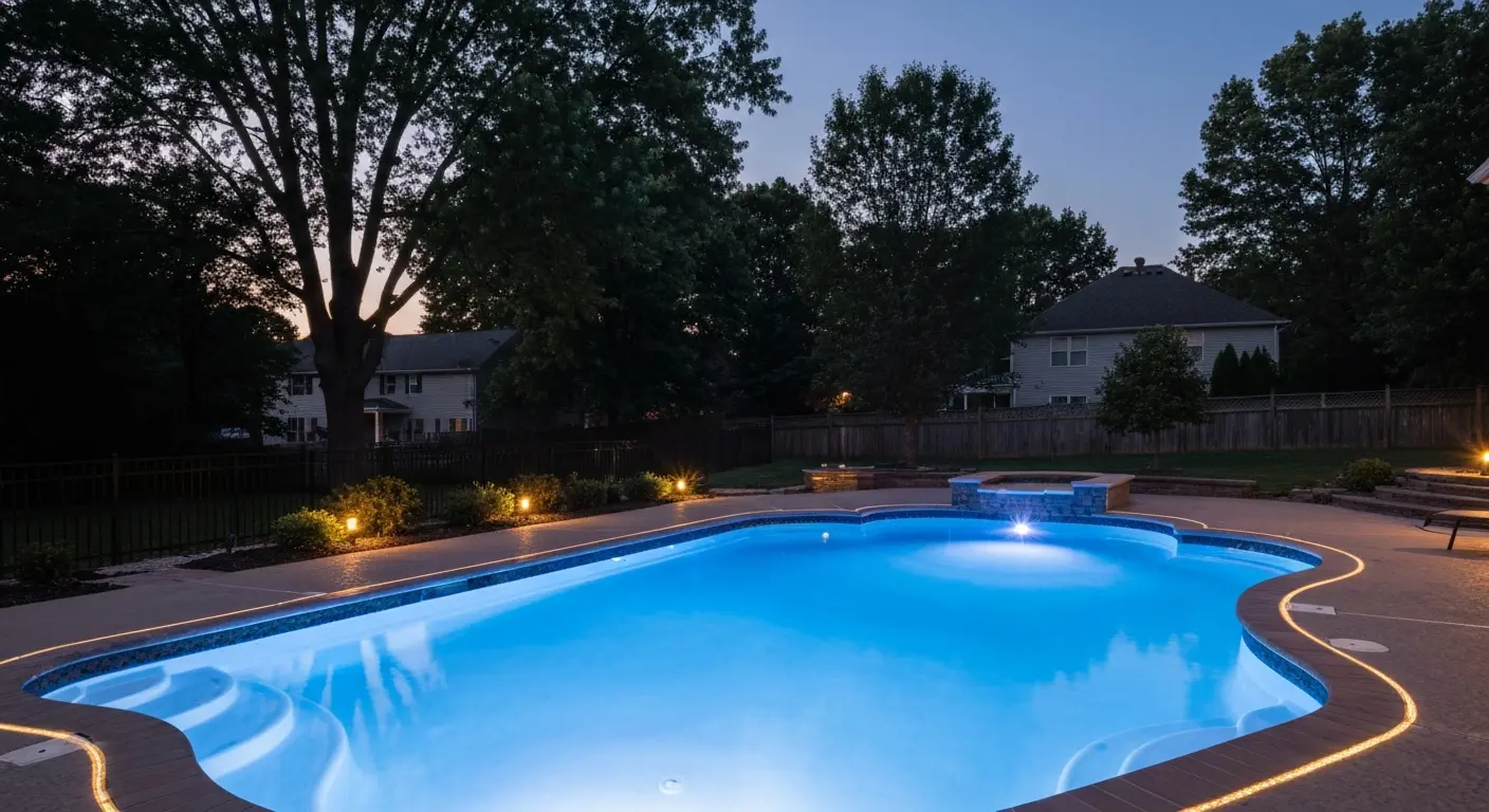 Pool lighting installation