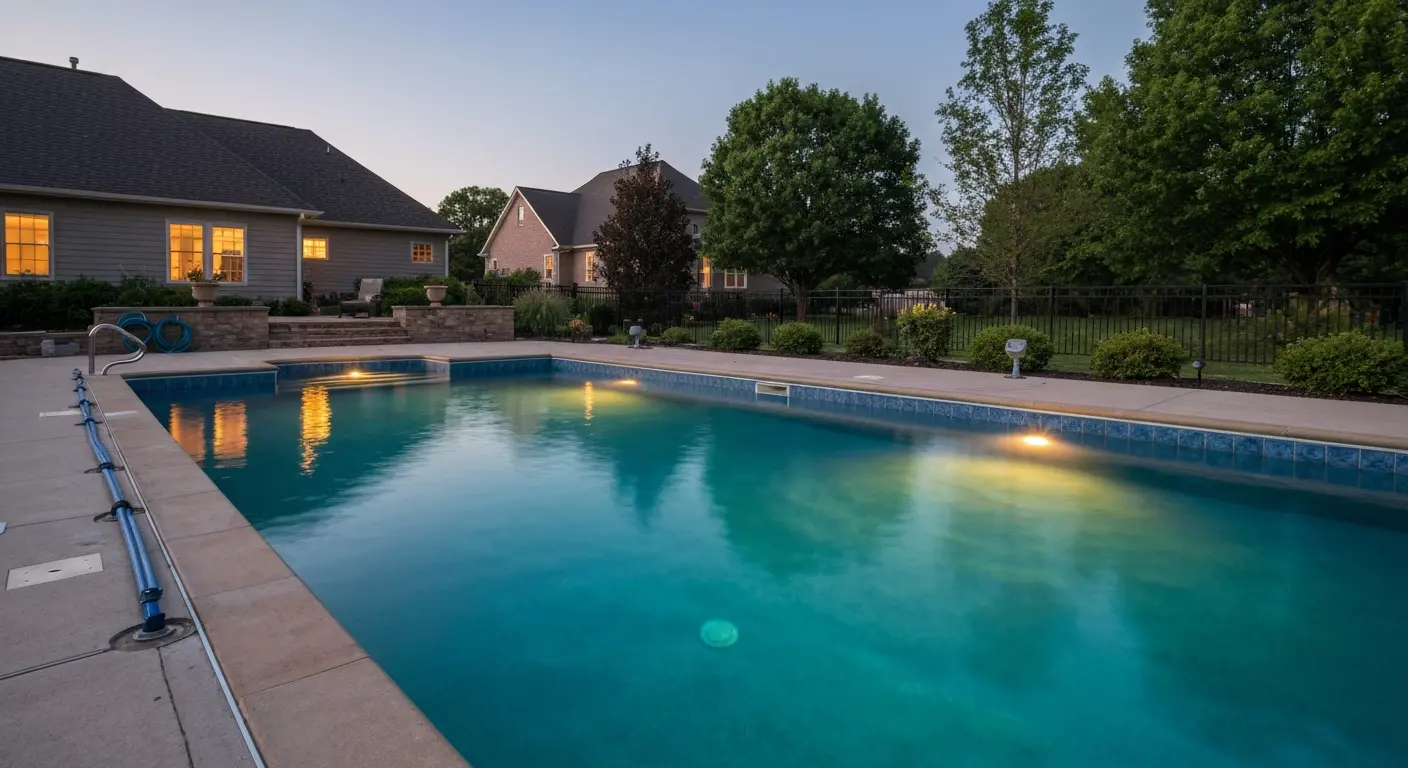 Pool lighting installation