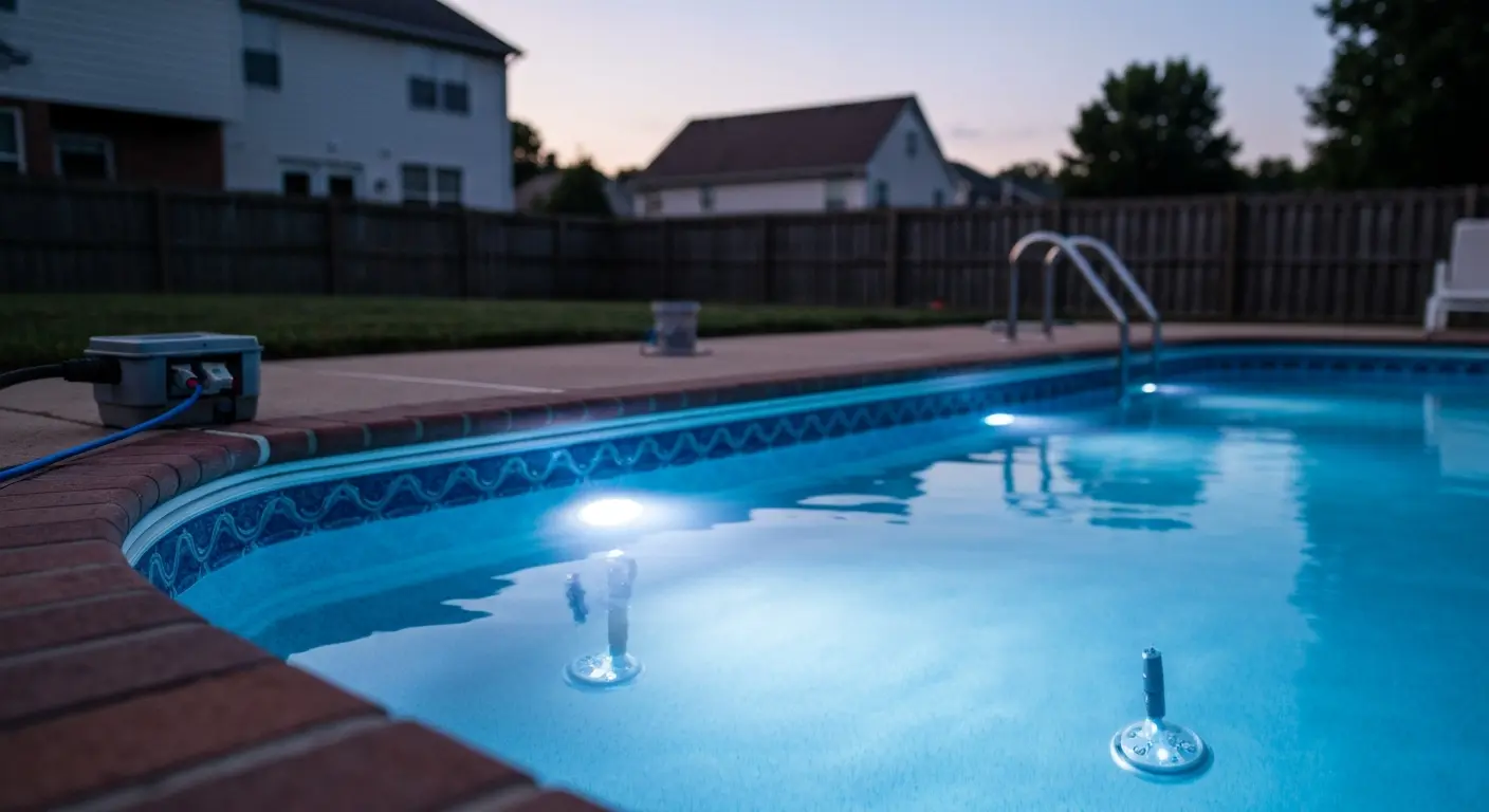 Underwater pool lighting installation