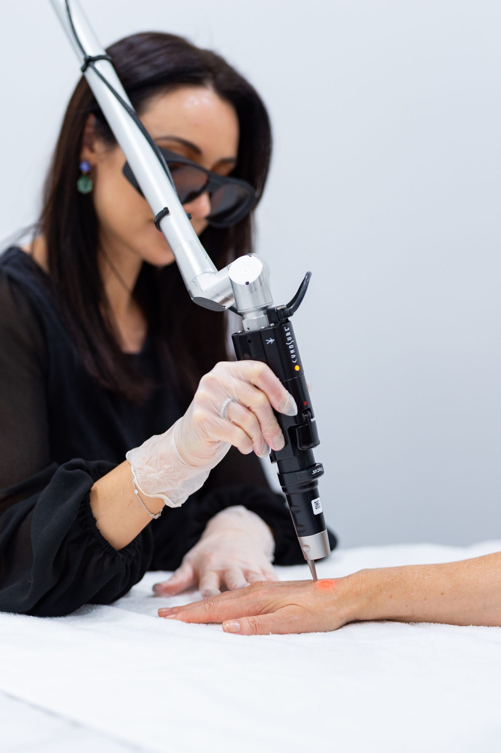 Accredited laser technician performing PicoSure treatment at Laser Skin Centre, Bilinga QLD
