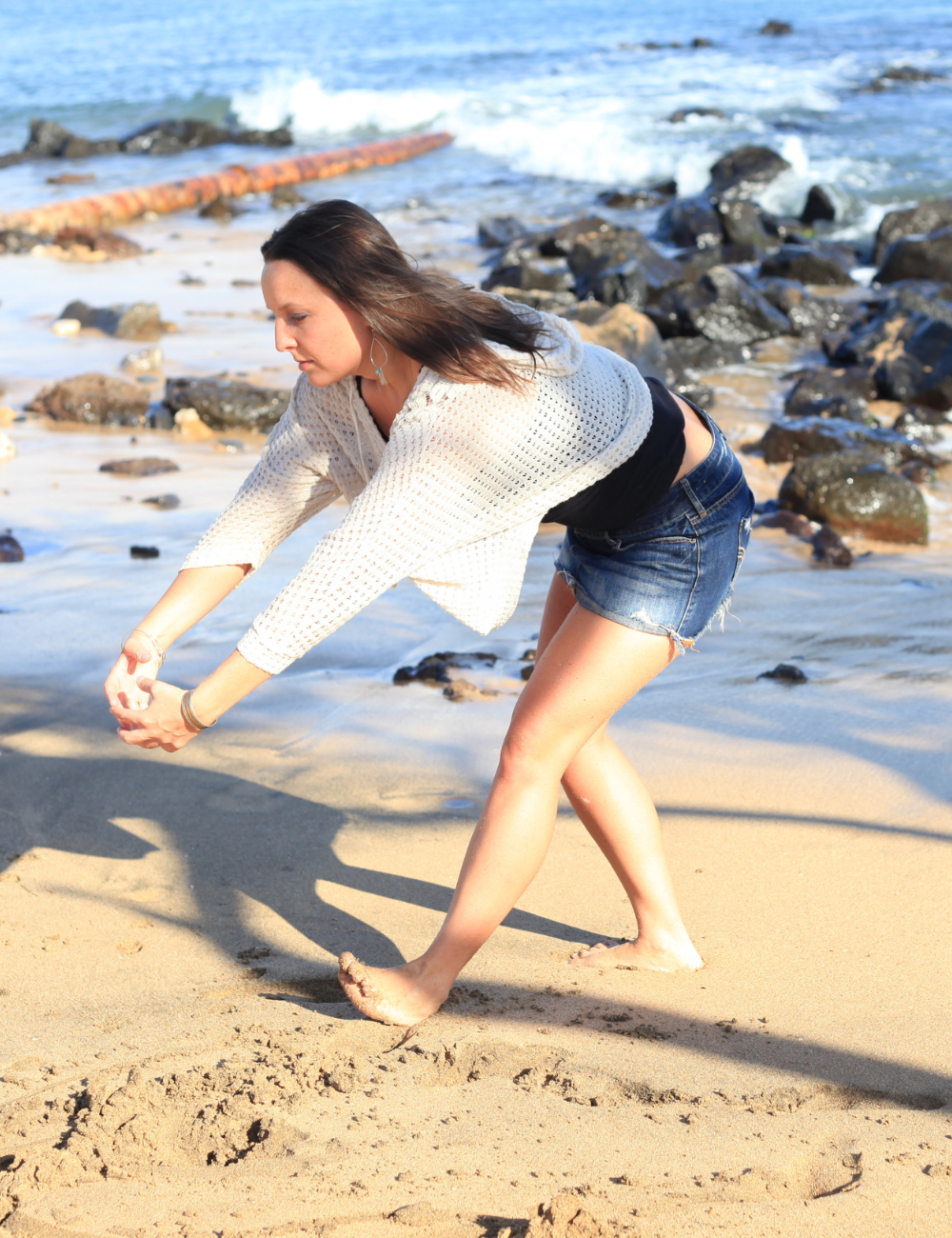Julie Dancing on Sacred Beach