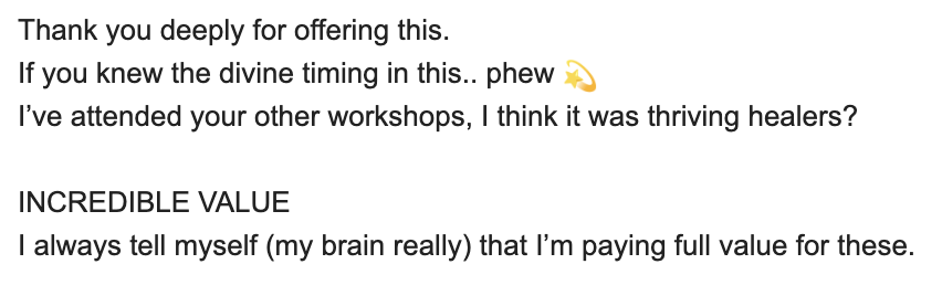 Client testimonial