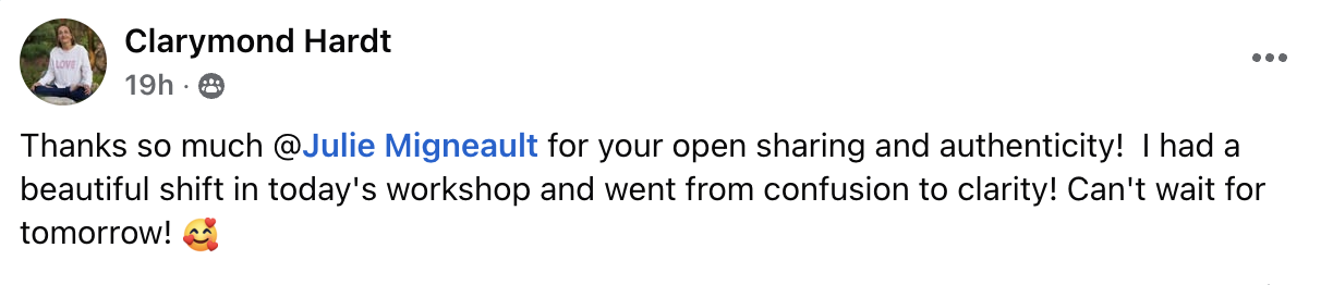 Testimonial from Clarymond Hardt