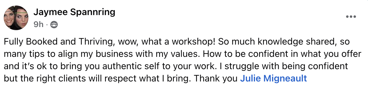 Testimonial from Jaymee Spannring