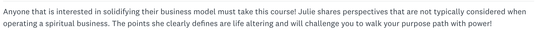 Testimonial highlight: Life altering, a must-take course