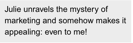 Client testimonial