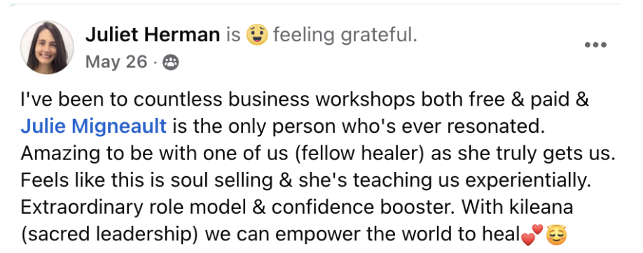 Devotion testimonial
