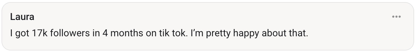 Testimonial screenshot