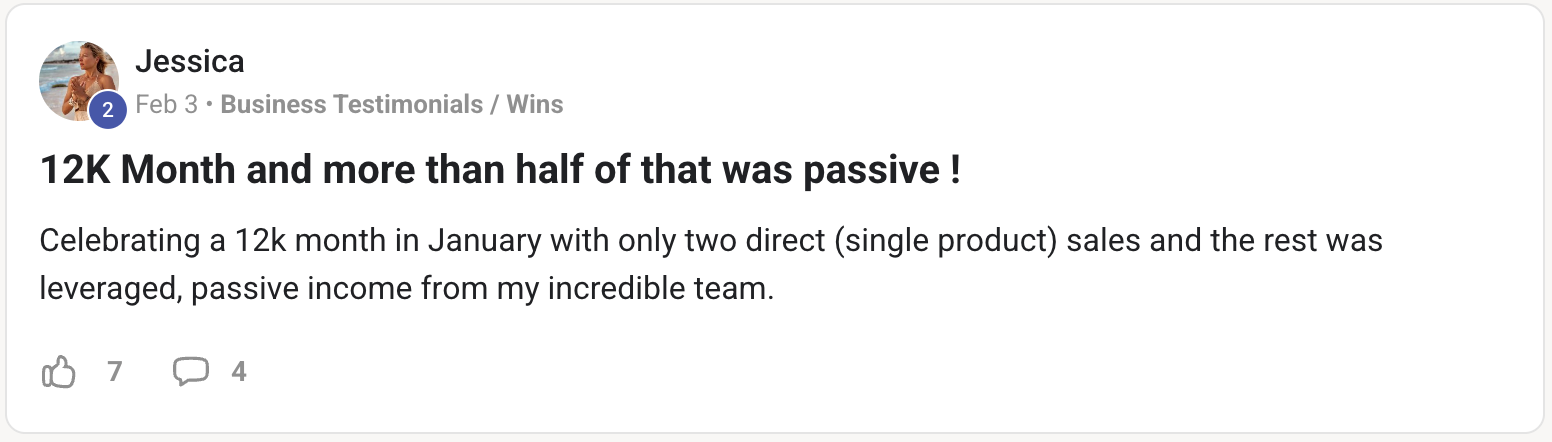 Testimonial screenshot