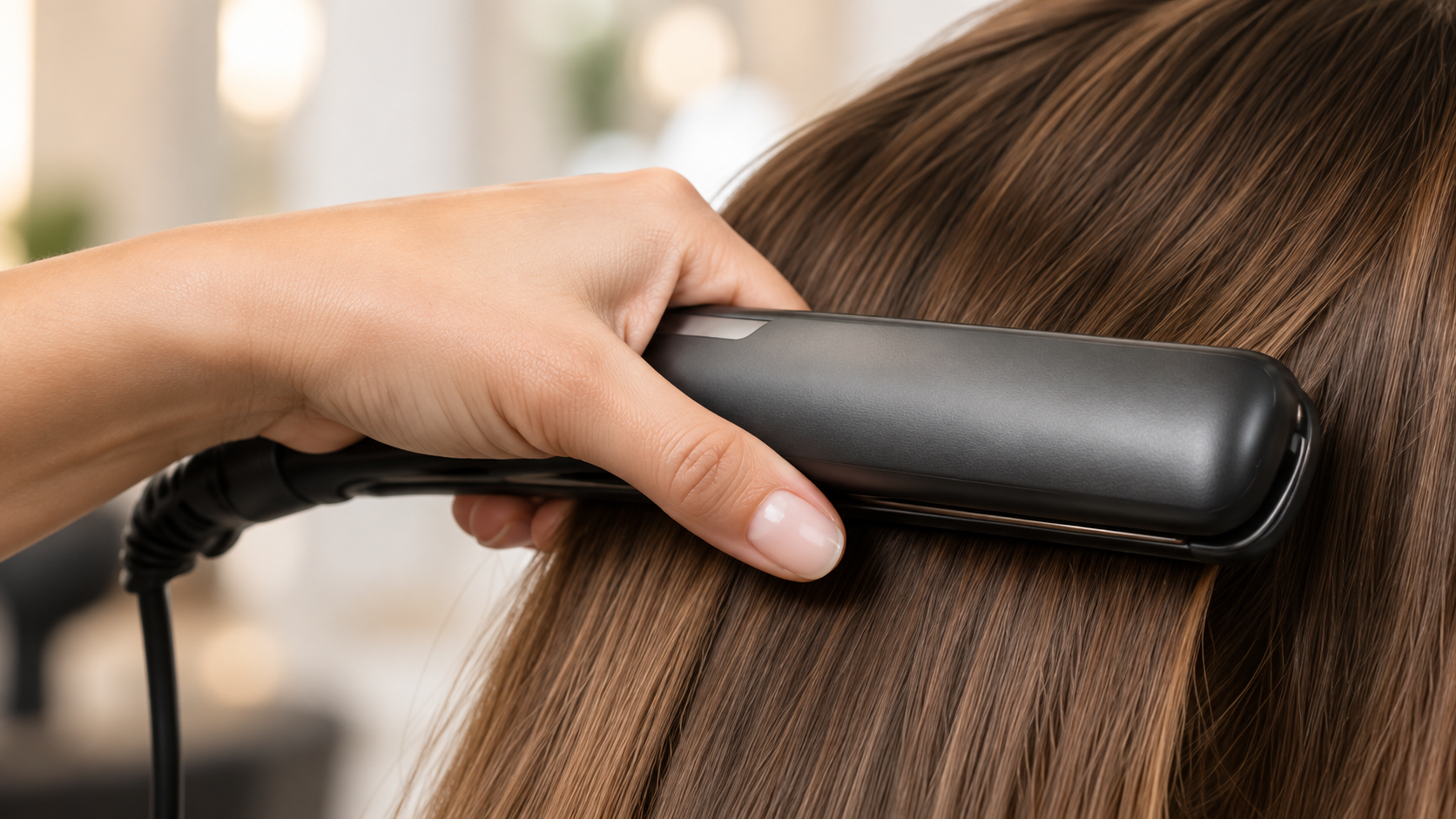 Professional hair straightening treatment