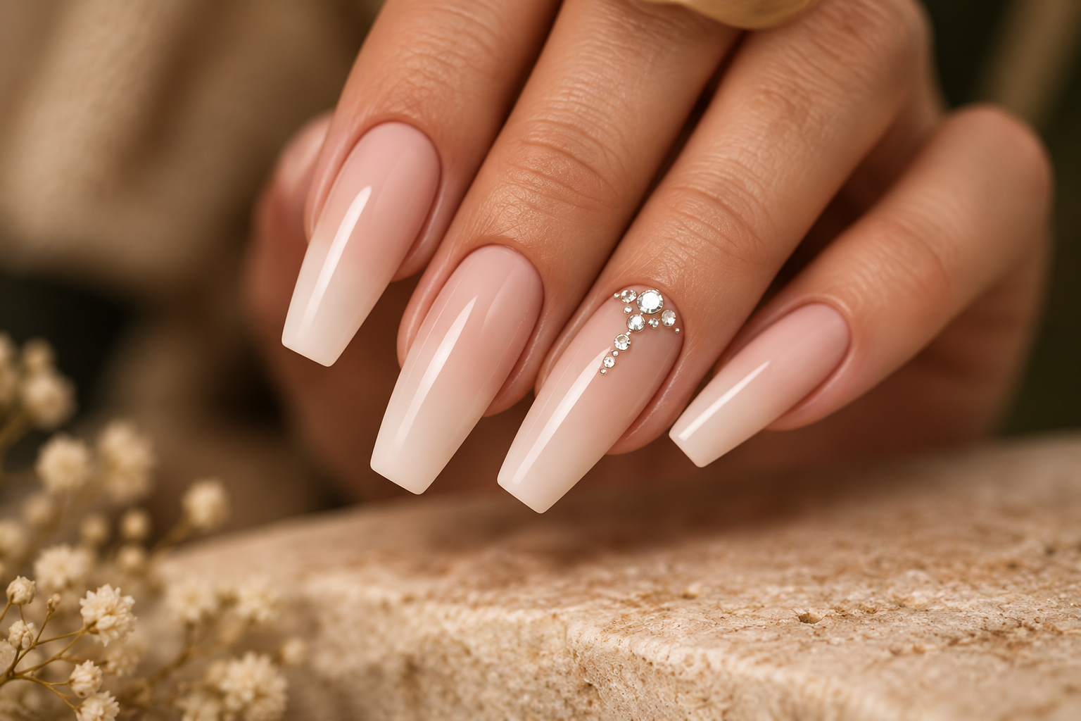 Elegant acrylic nail extensions