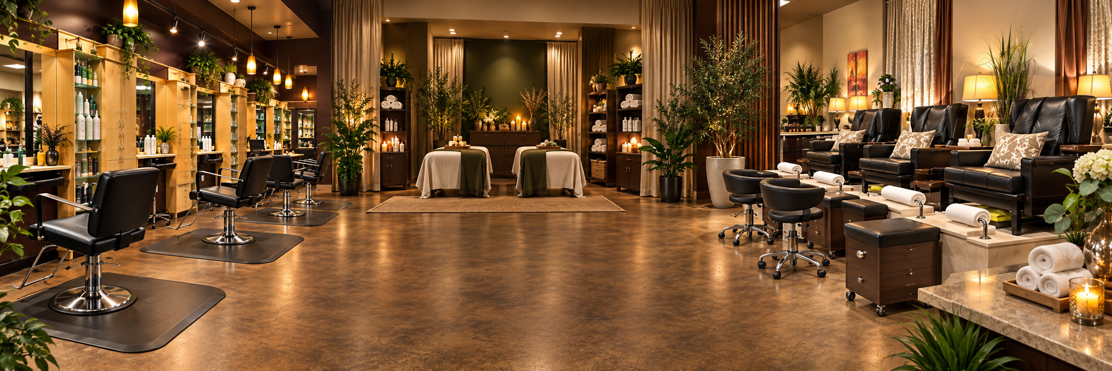 Open-concept hair stations at Simply Ravishing