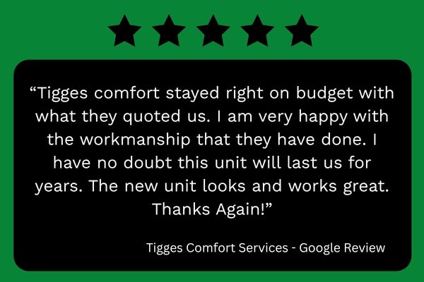 Tigges Comfort Services - Testimonial