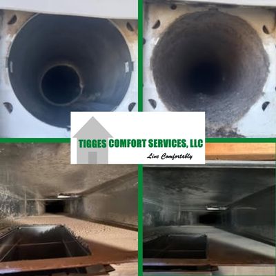Vent & Duct Before & After Cleaning - Tigges Comfort Services