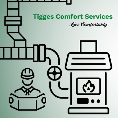 Graphic image of heating pro analyzing furnace installation requirements