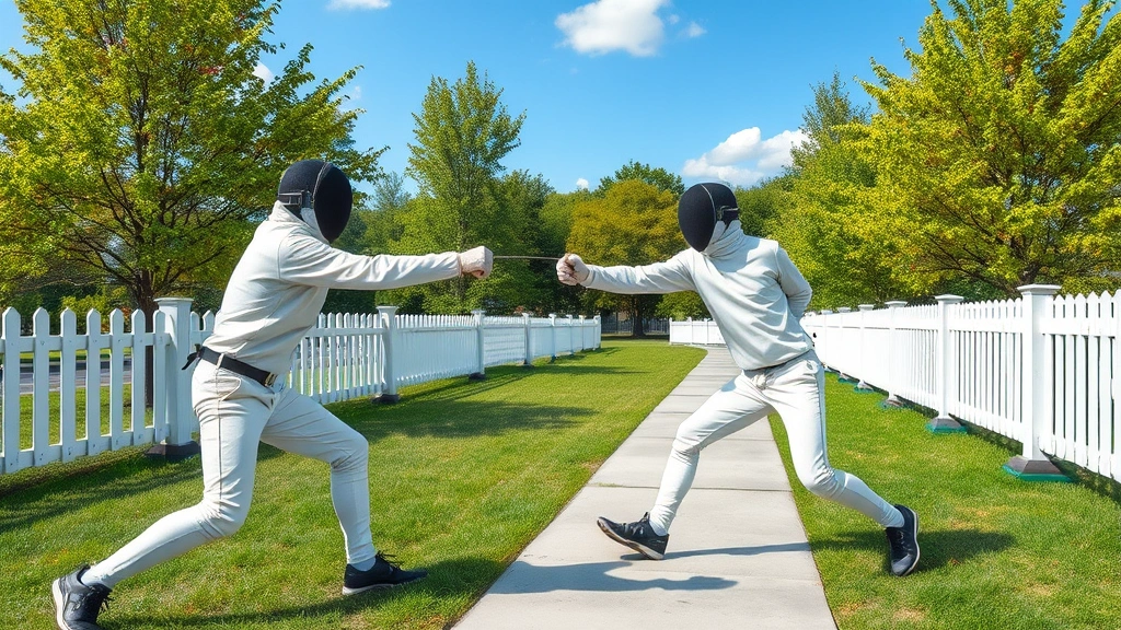 Fencing in Petersburg VA featuring a historic setting and a clear blue sky.
