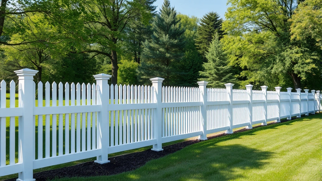 Fencing in Moseley VA with a scenic backdrop of trees and grassy fields.