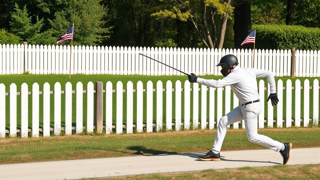 Fencing in Louisa, VA with green fields and trees in the background.