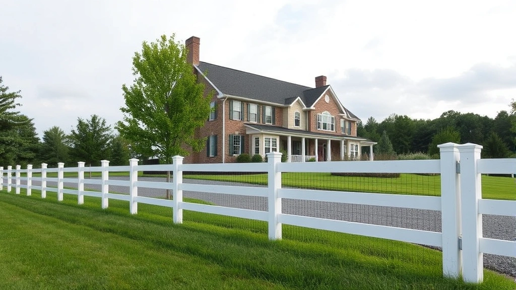 Fencing in Ashland VA with a scenic view of trees and a clear blue sky.