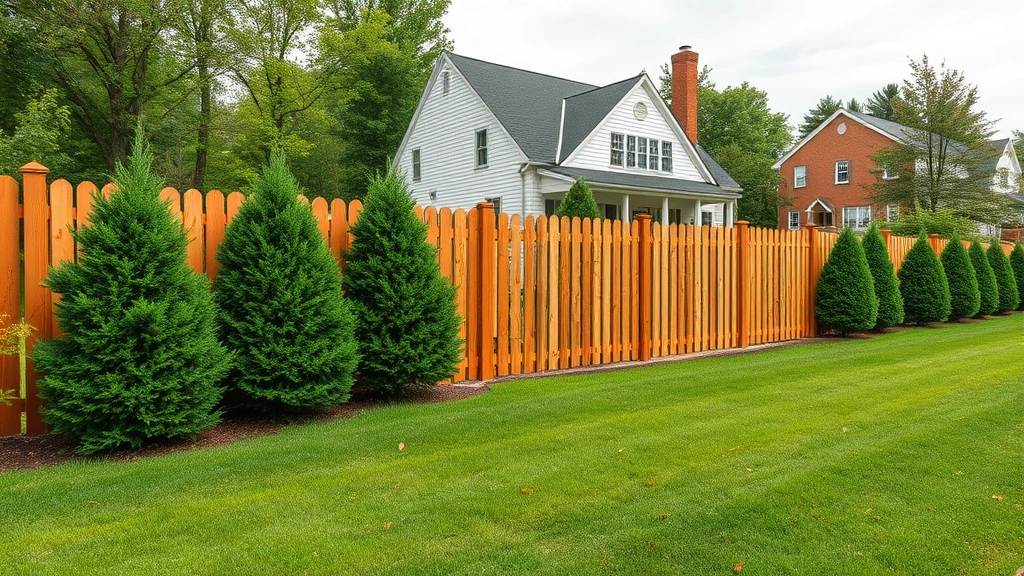 Fencing in Prince George, VA with a scenic background and clear blue sky.