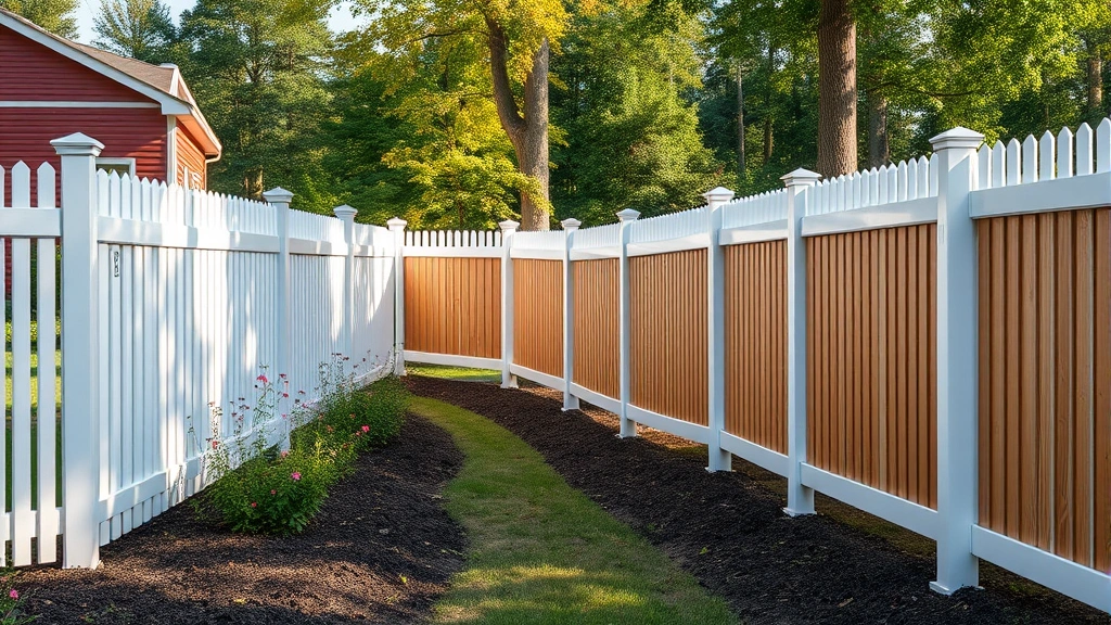 Fencing in Mechanicsville VA with wooden panels and a well-maintained yard in the background.