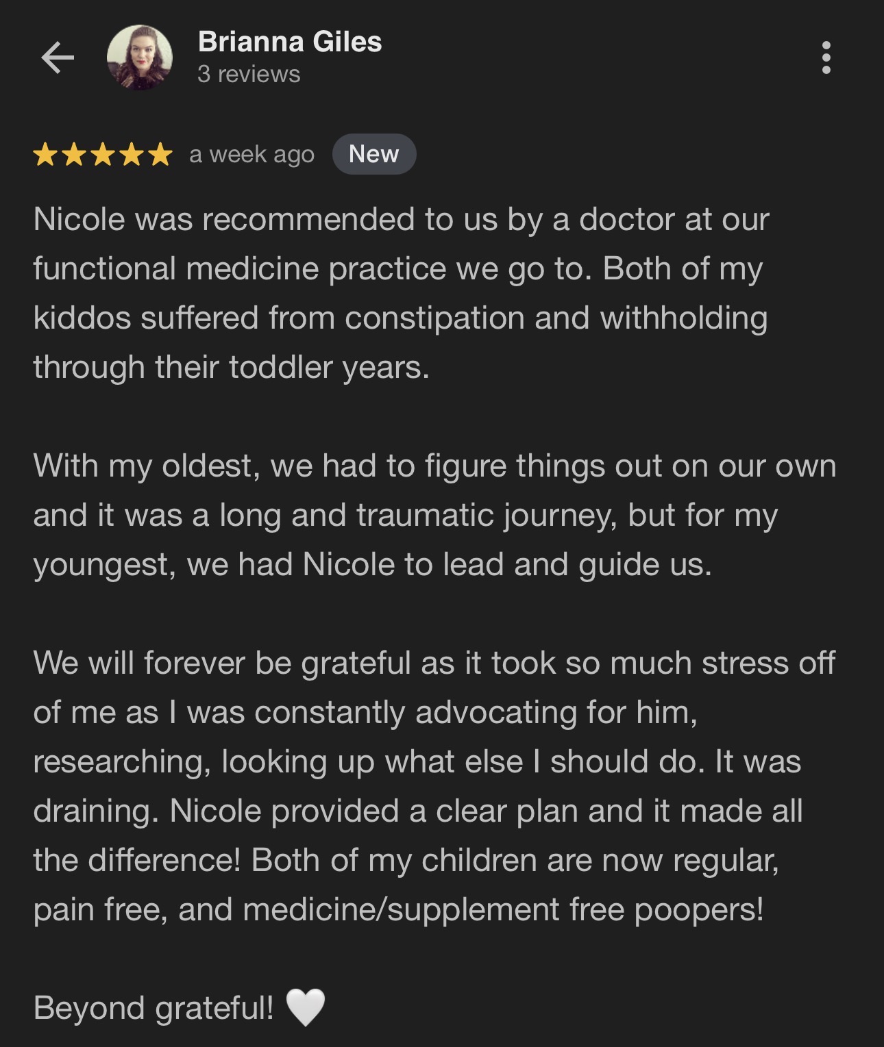 Parent testimonial about Rootin' for Poopin'