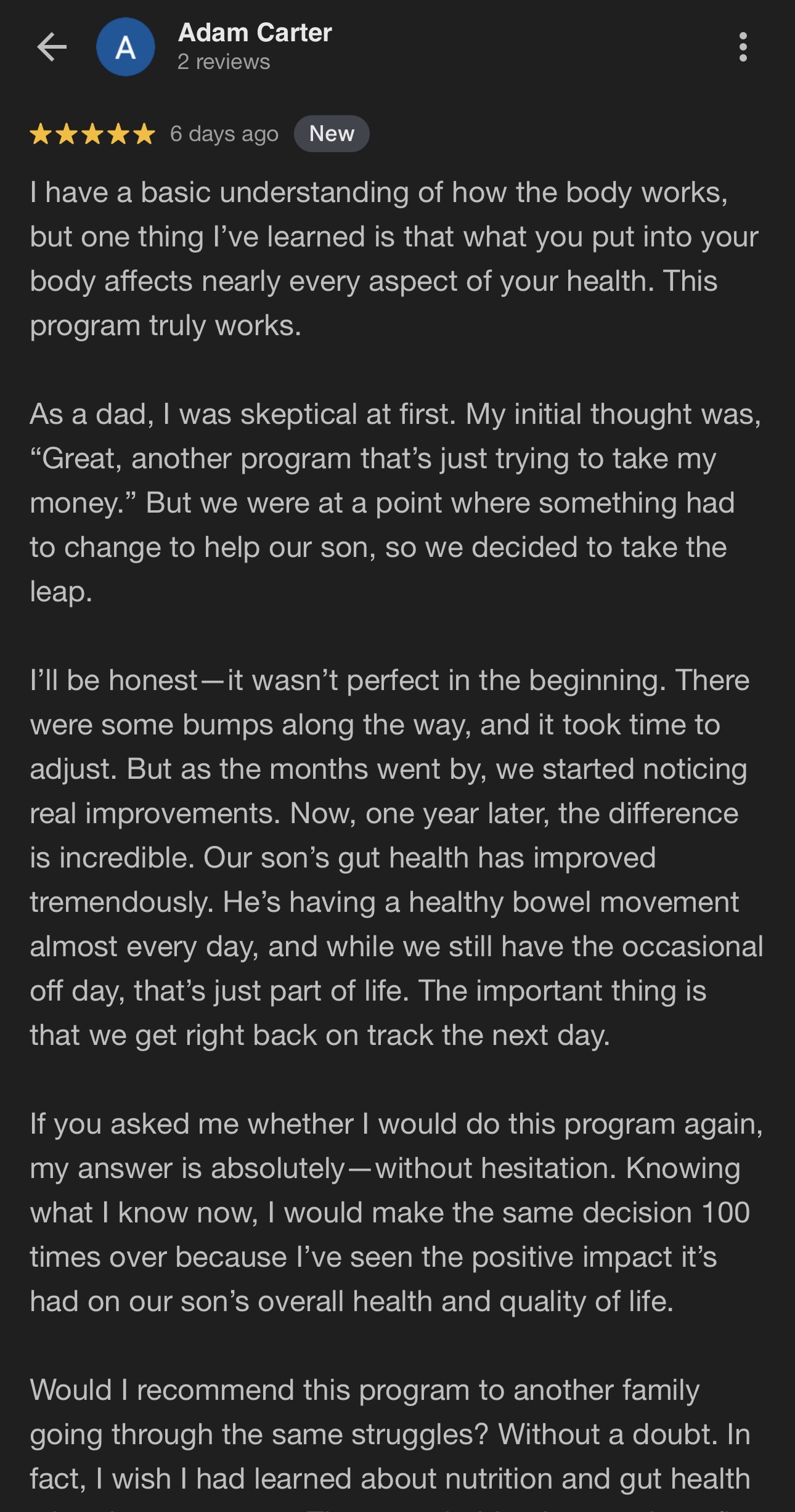 Rootin' for Poopin' parent testimonial
