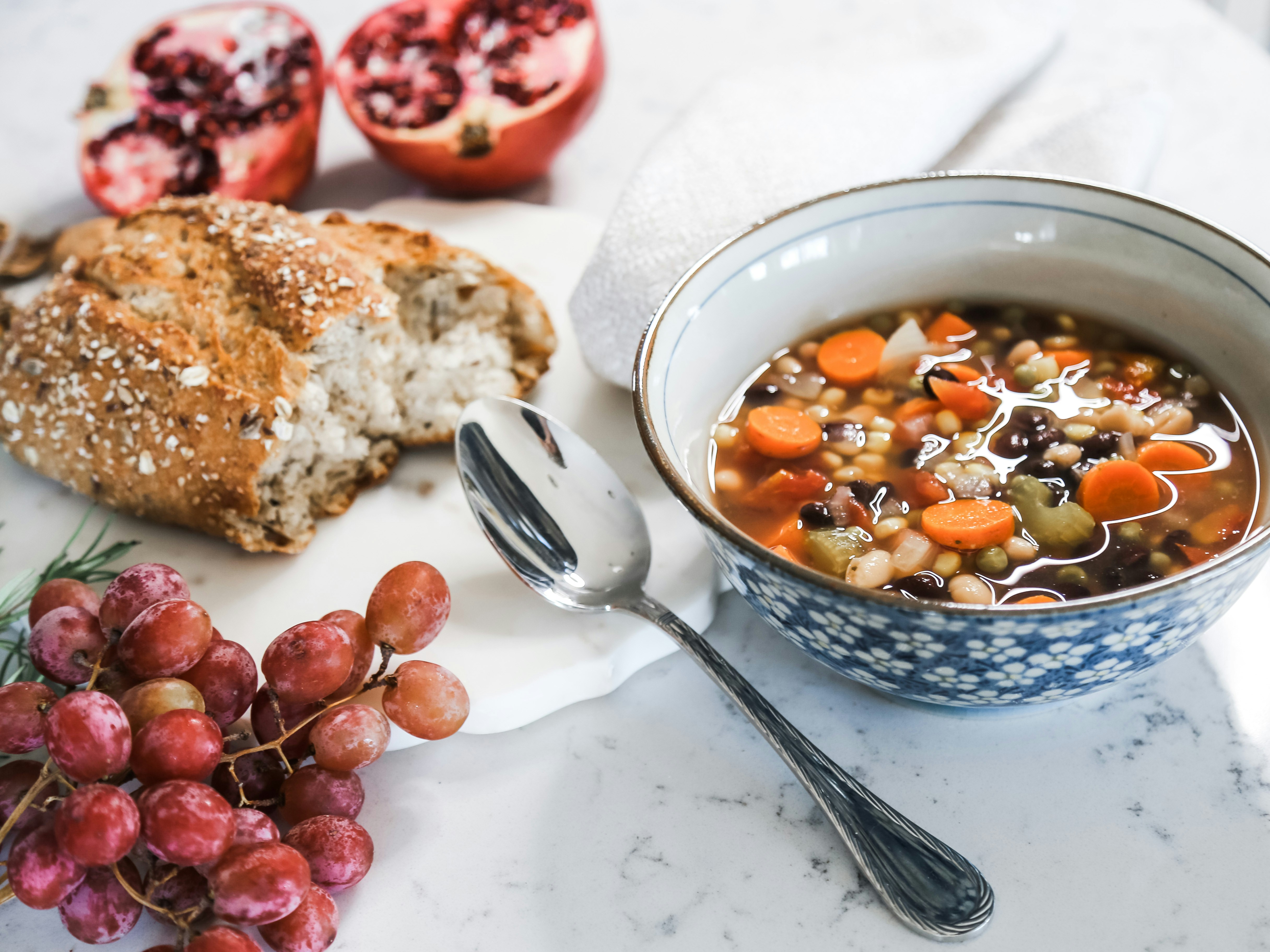 Bowl of lentil and vegetable soup, an easy way to add more fibre to your day. Melanie Lansdown Nutrition, Canberra. Bowl of lentil and vegetable soup, an easy way to add more fibre to your day. Melanie Lansdown Nutrition, Canberra.