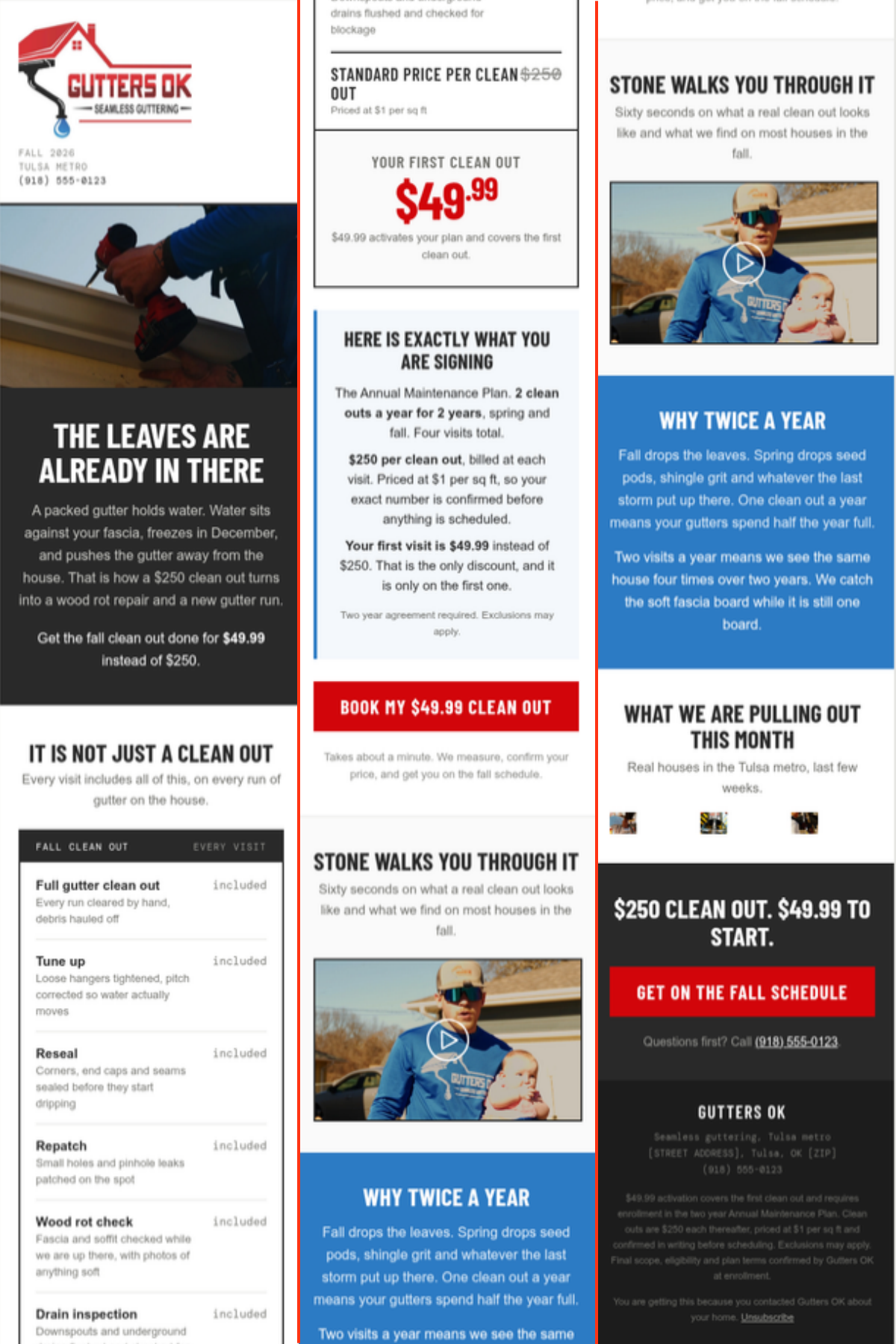 Email blast for Gutters OK
