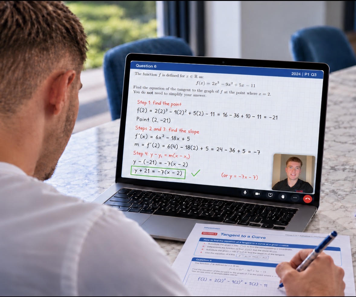 Student attending a live Summed Up Maths class online