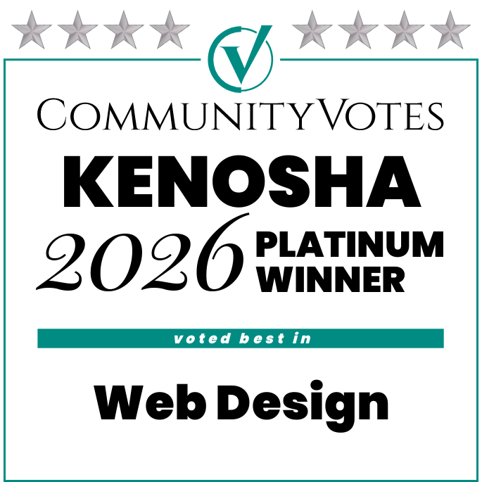 Kenosha Community Votes 2026 Platinum Award for Web Design