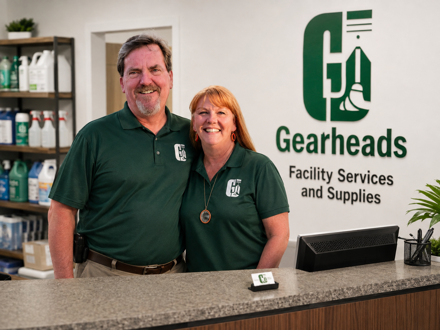 Amy and John Geer, founders of Gearheads Facility Services