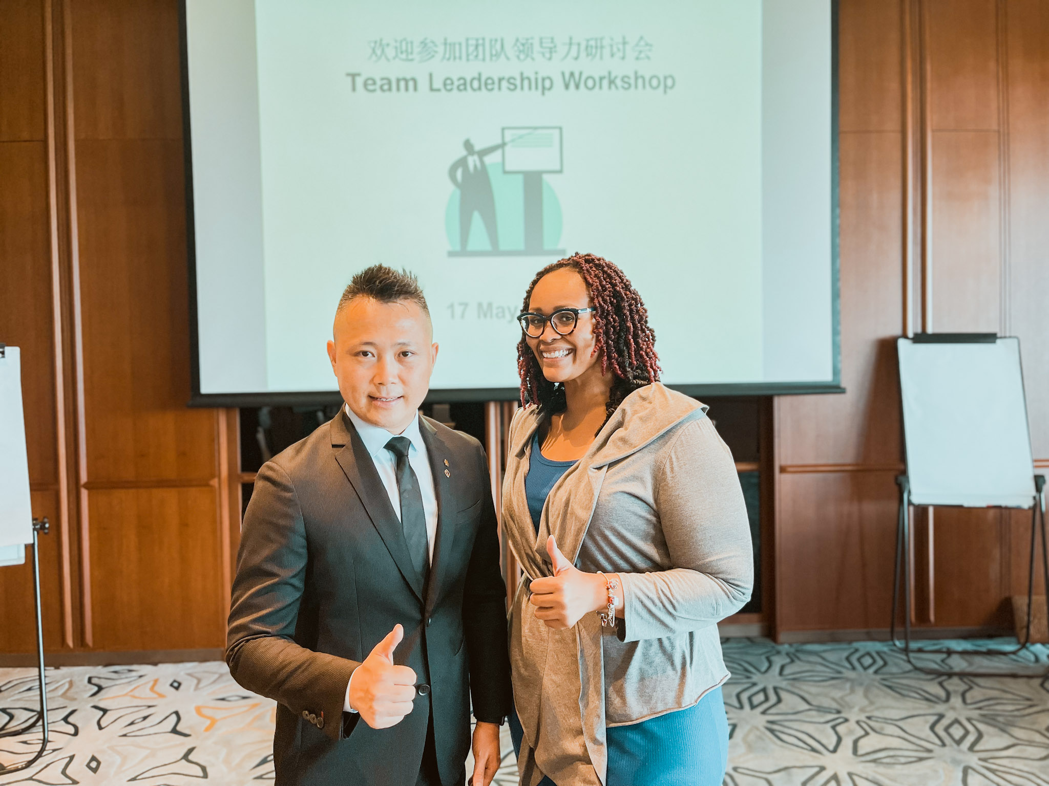 Dr. CK with interpreter at IHG Guangzhou training