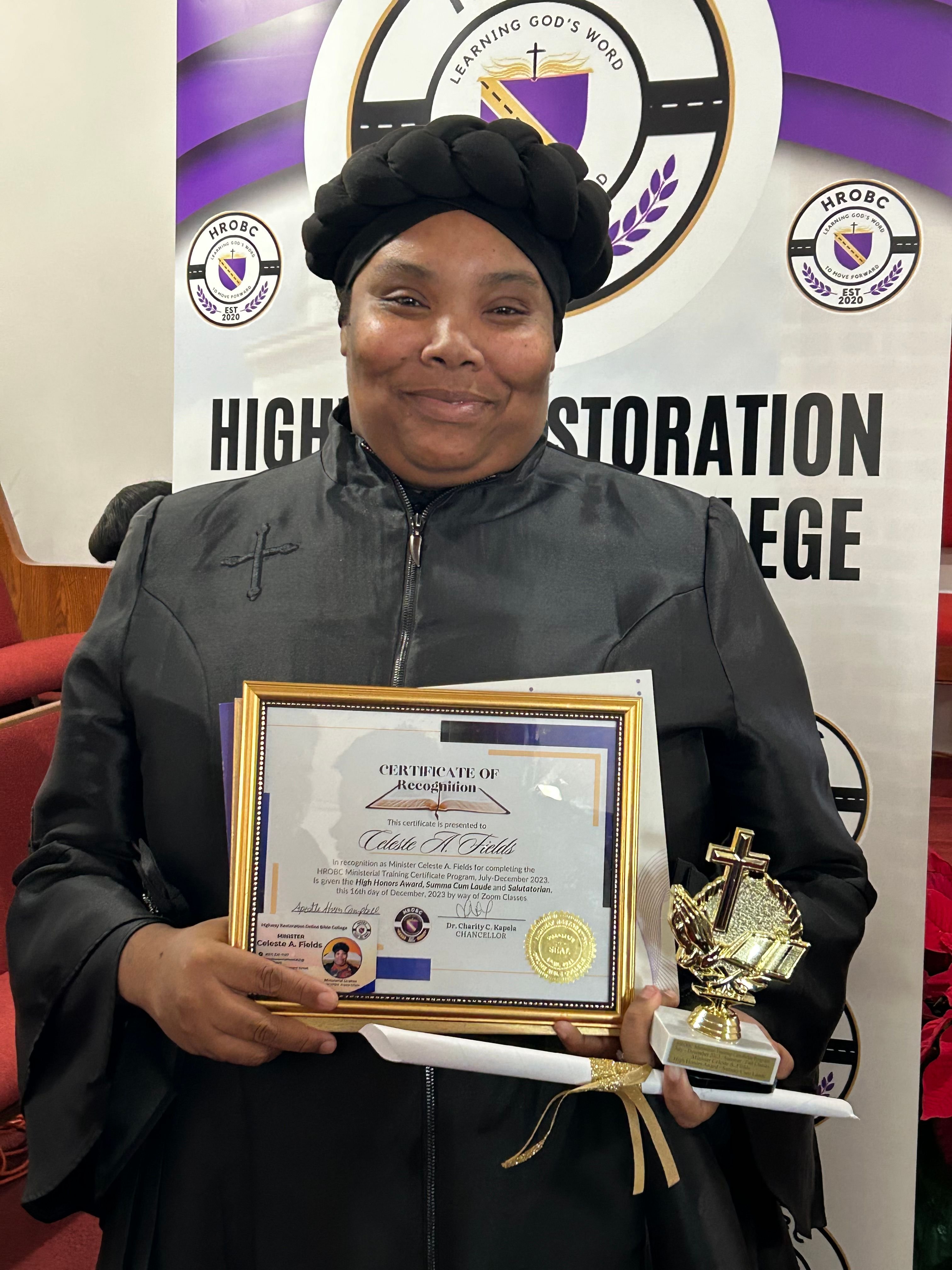 HROBC Graduate with Certificate