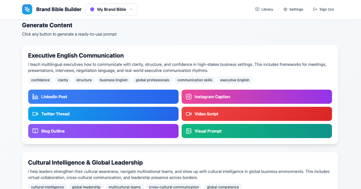 Brand Bible Content Platform